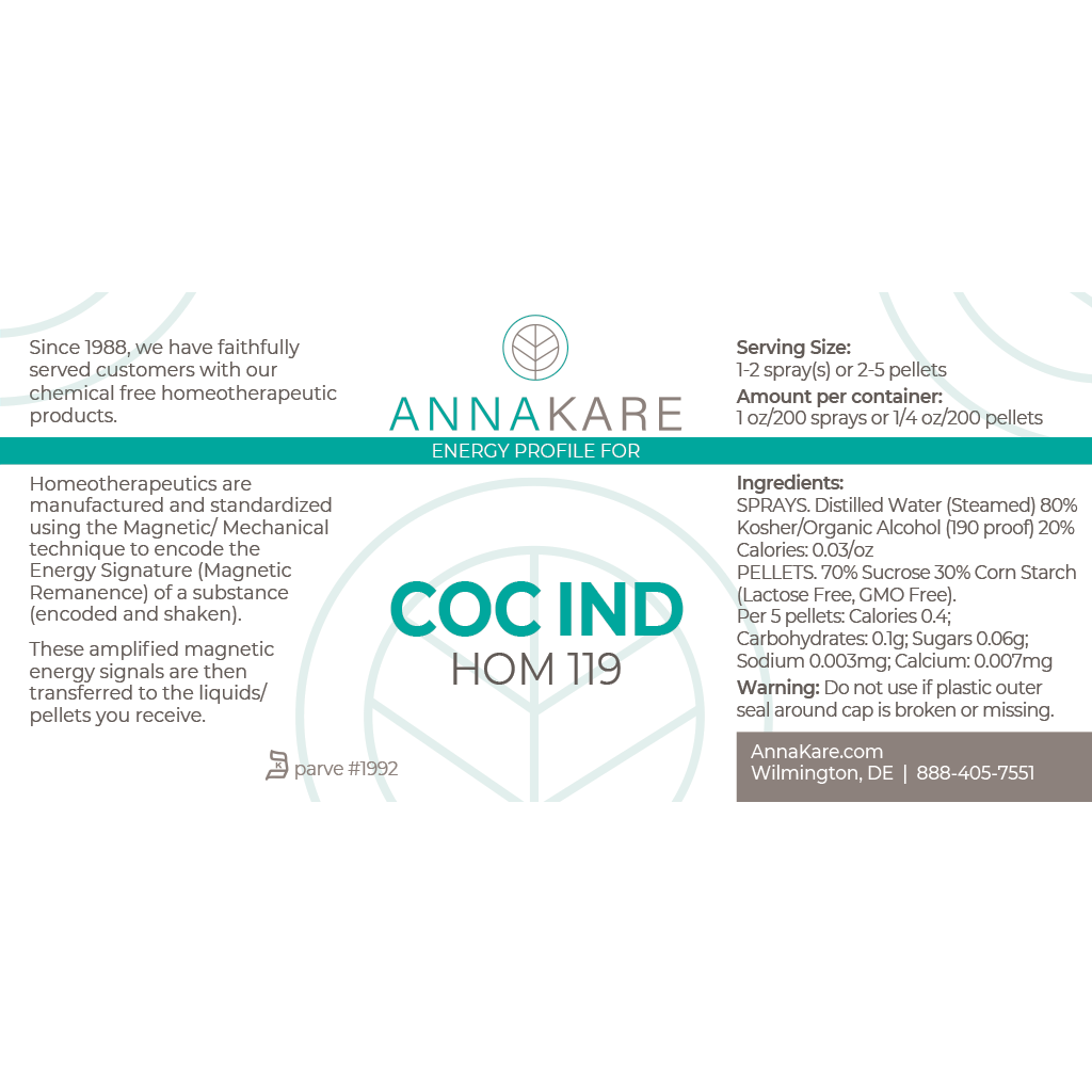Coc Ind - HOM 119 - HomeopathyStore.com