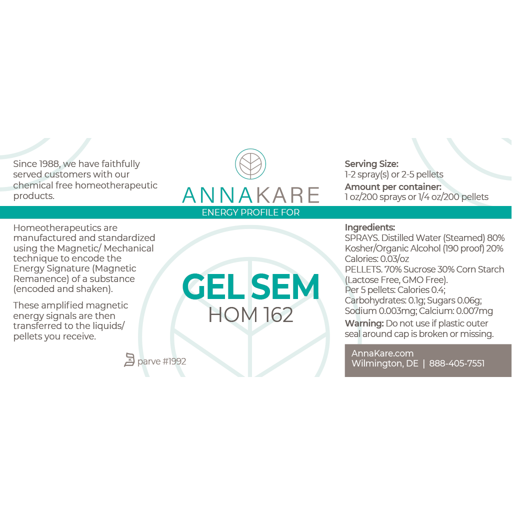 Gel Sem - HOM 162 - HomeopathyStore.com